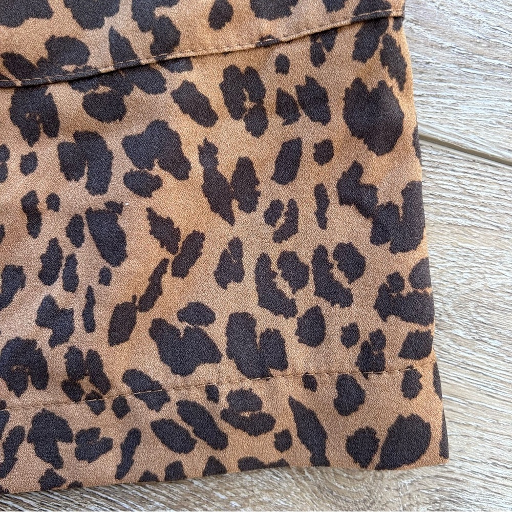 A New Day leopard print tie waist paper‎ bag pocket shorts Bow Belt Small NEW - Picture 6 of 9